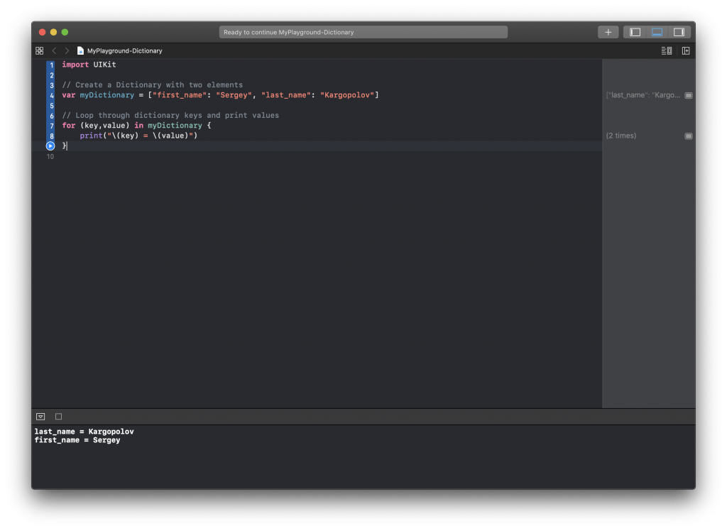 Loop Through Dictionary In Swift Apps Developer Blog
