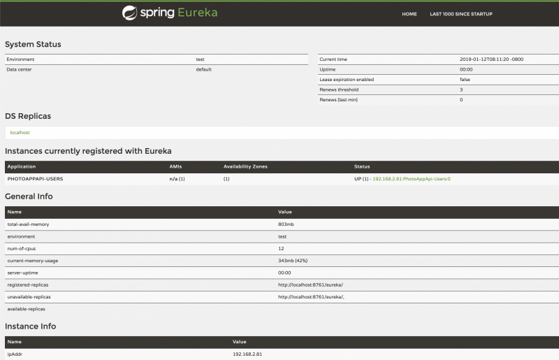 Eureka service sales registry example