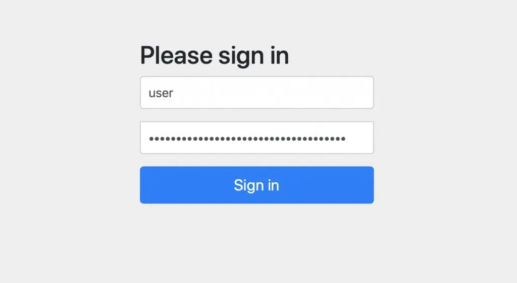 Spring Security Login Page