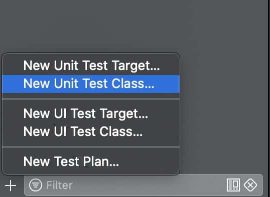 Xcode Create New Test Case Class