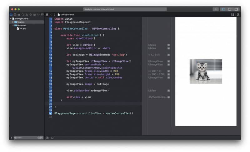 Create UIImage in Xcode Playground