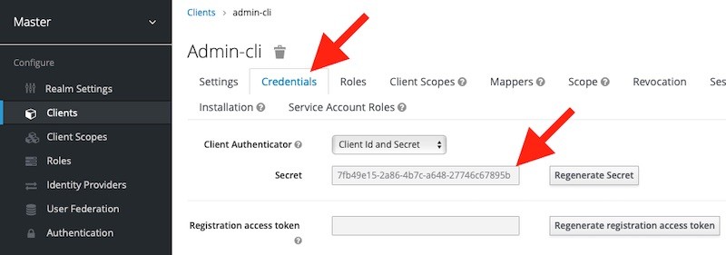 OAuth Client Secret. Keycloak. 