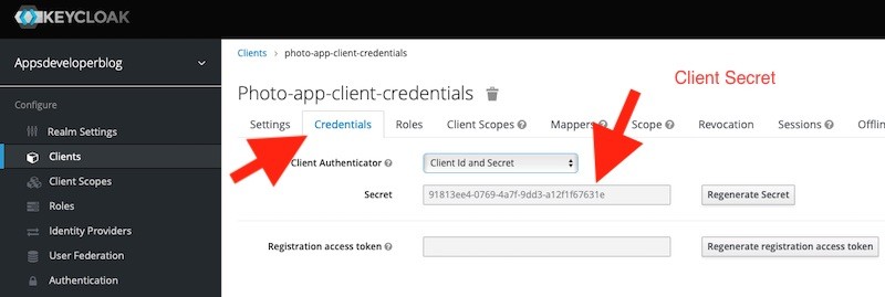 Find Client Secret Value in Keycloak