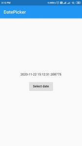 DatePicker example in Flutter