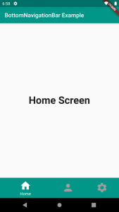 Bottom Navigation Bar example in Flutter.