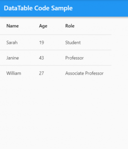 data-table in Flutter