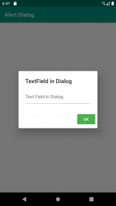 AlertDialog with a TextField example in Flutter