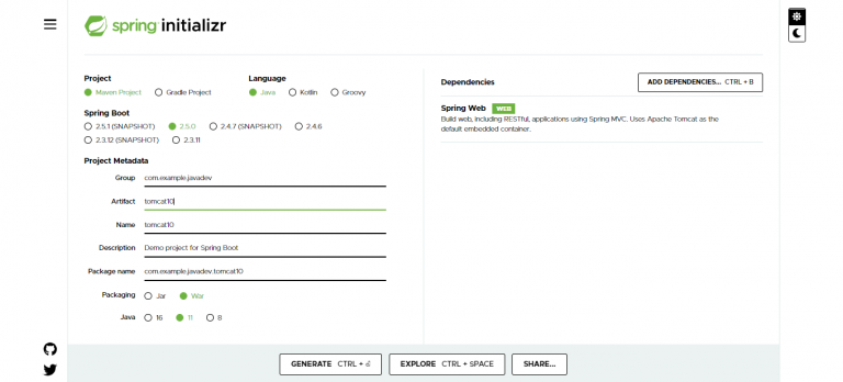 Deploy a Spring Boot App as a WAR to Tomcat 10 - Apps Developer Blog