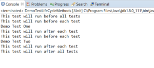 Running JUnit test