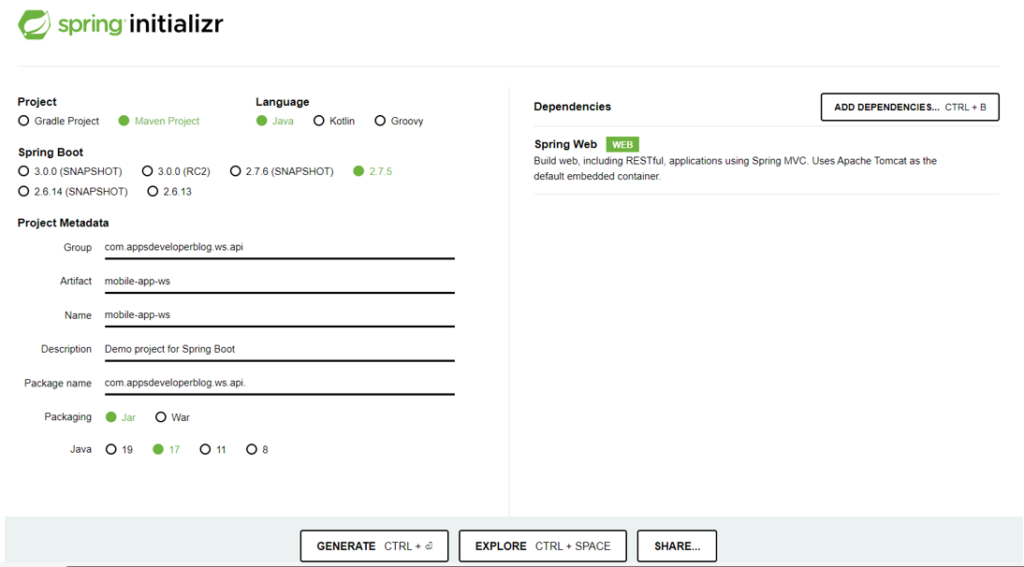 Spring Boot intializr