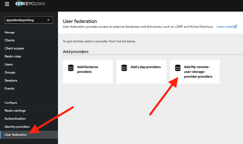 Add User Storage Provider SPI to Keycloak