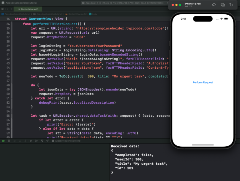 Send HTTP POST Request using Swift - Apps Developer Blog