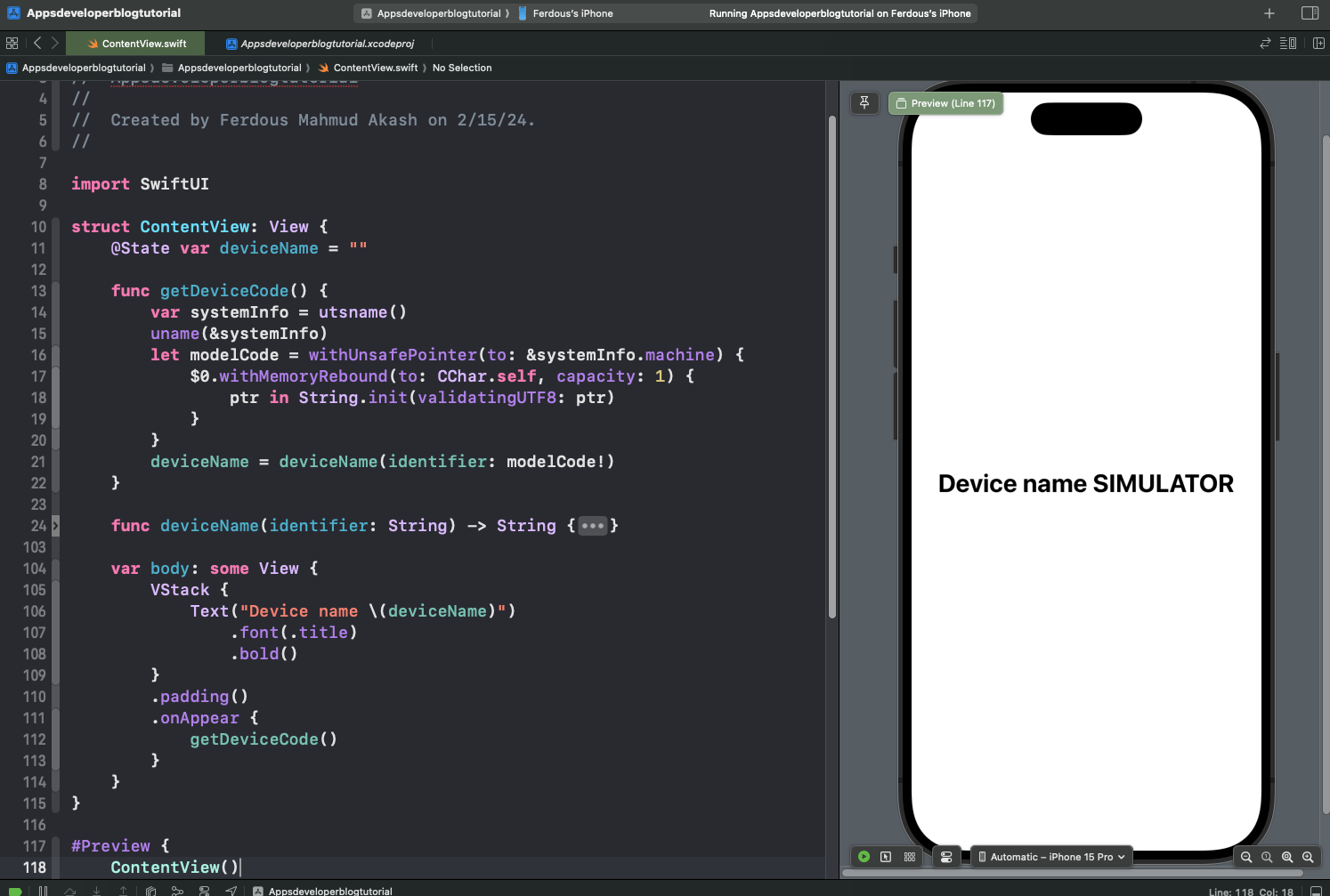 Determine Current Device Model in Swift