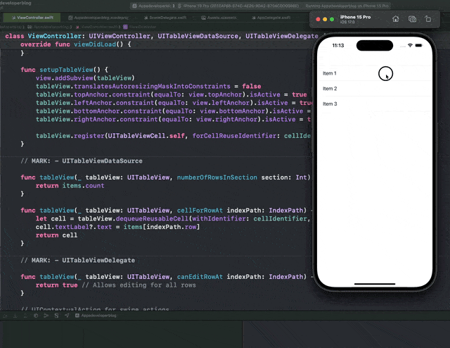 Create UIContextualAction in Swift